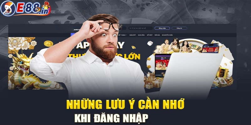 Những lưu ý quan trọng khi đăng nhập E88 chuẩn